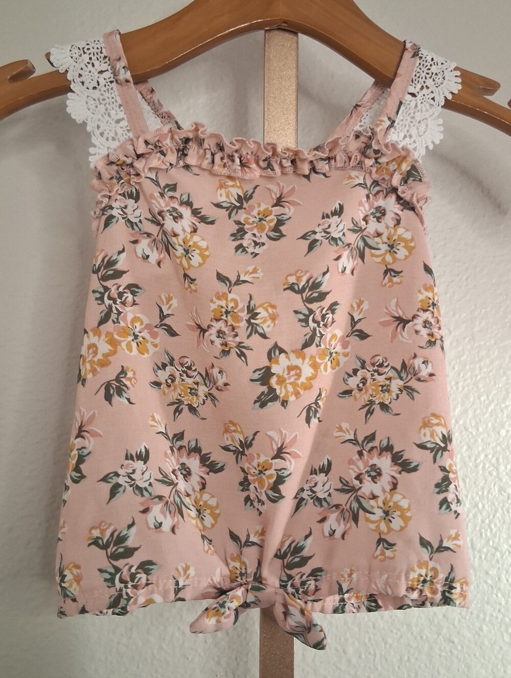 2T Little Lass Girls Boho Floral Tank Blouse